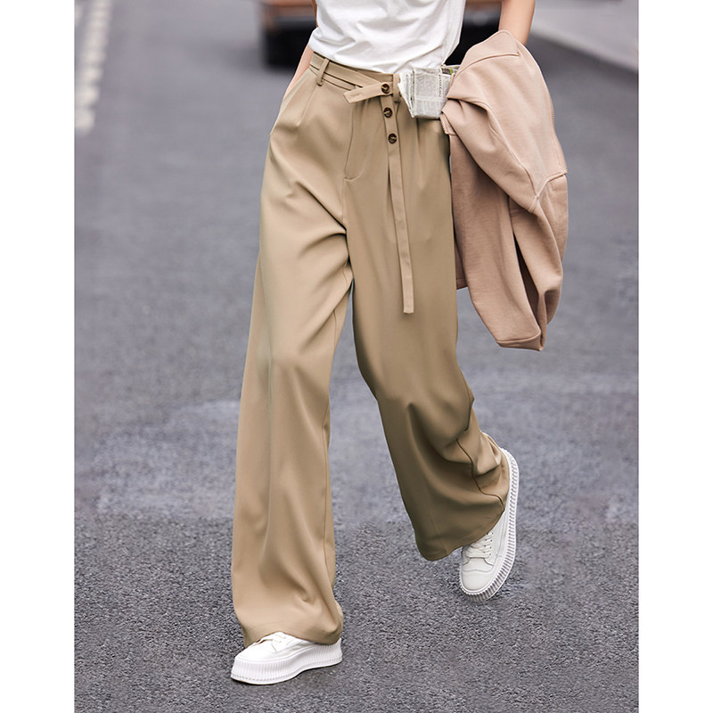 德玛纳2023春季新款高腰显瘦休闲裤 德玛纳休闲裤