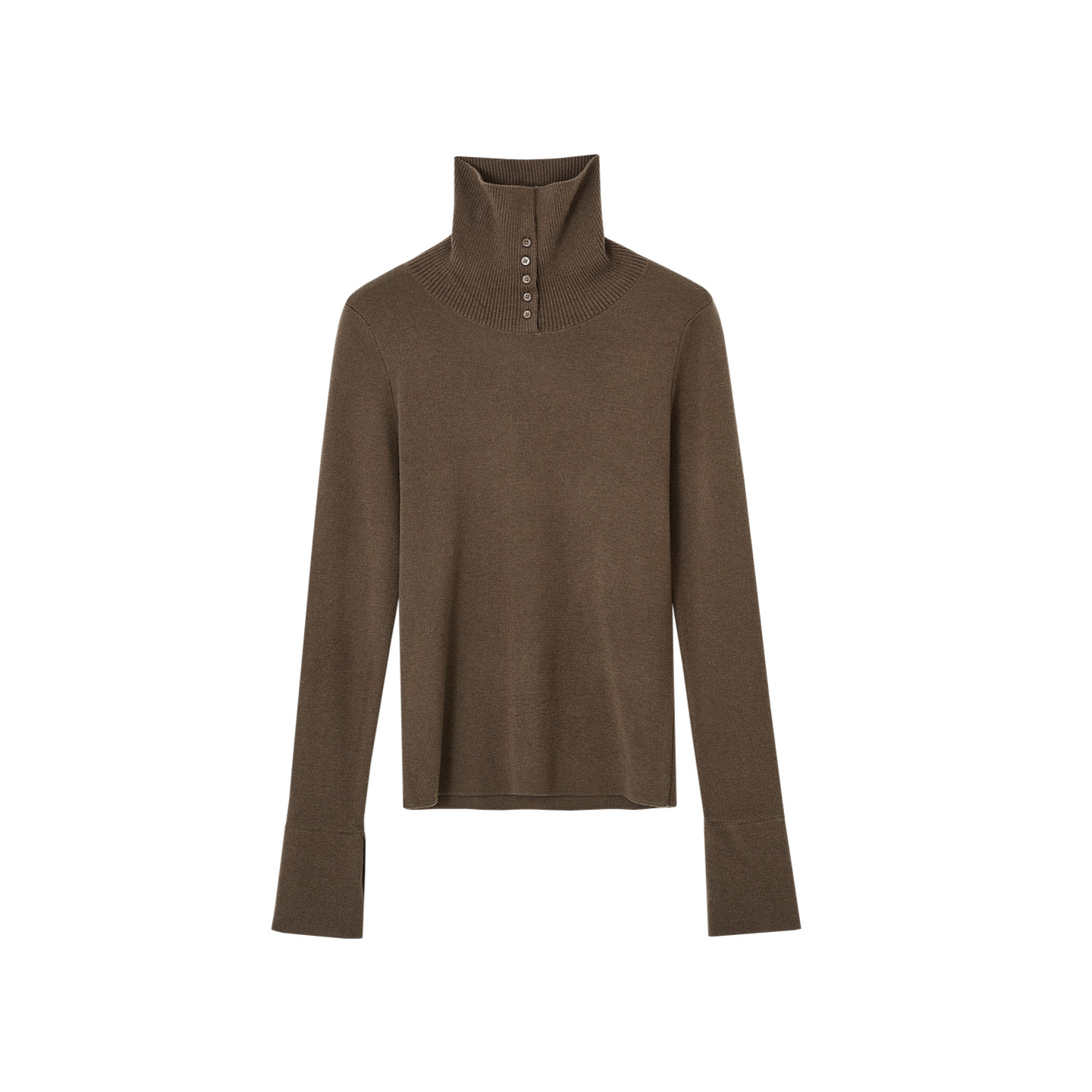 德玛纳通勤风翻领开叉喇叭袖针织衫女春秋新款气质修身线衫上衣,淘宝优惠券,粉丝福利购,淘宝优惠卷