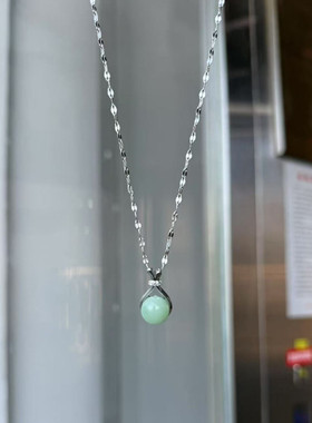 韩系银色福袋项链女款