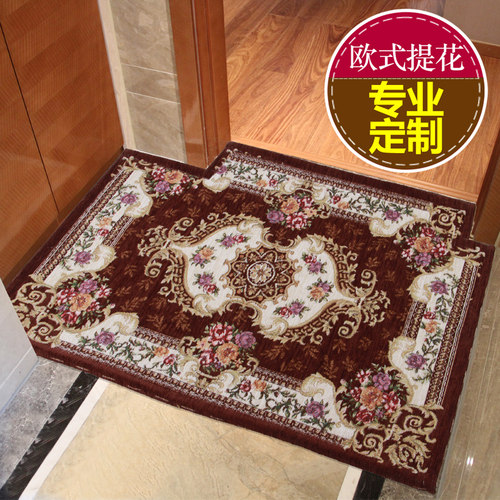 欧式加厚地垫门垫进门前入户大门口脚垫垫子门厅家用地毯定制裁剪 - 图0
