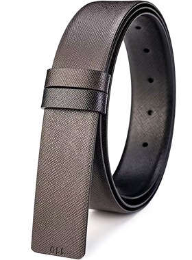 头层牛皮全粒面十字纹腰带