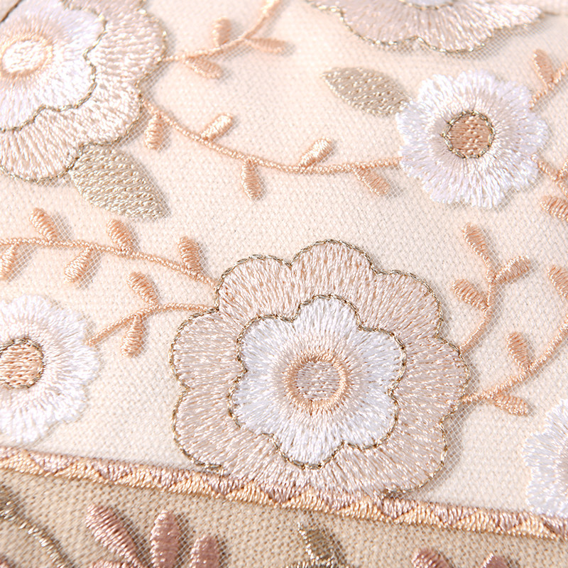 日本进口Beauriche刺绣化妆包盒型收纳袋便携清新流速甜美北欧风,淘宝优惠券,粉丝福利购,淘宝优惠卷