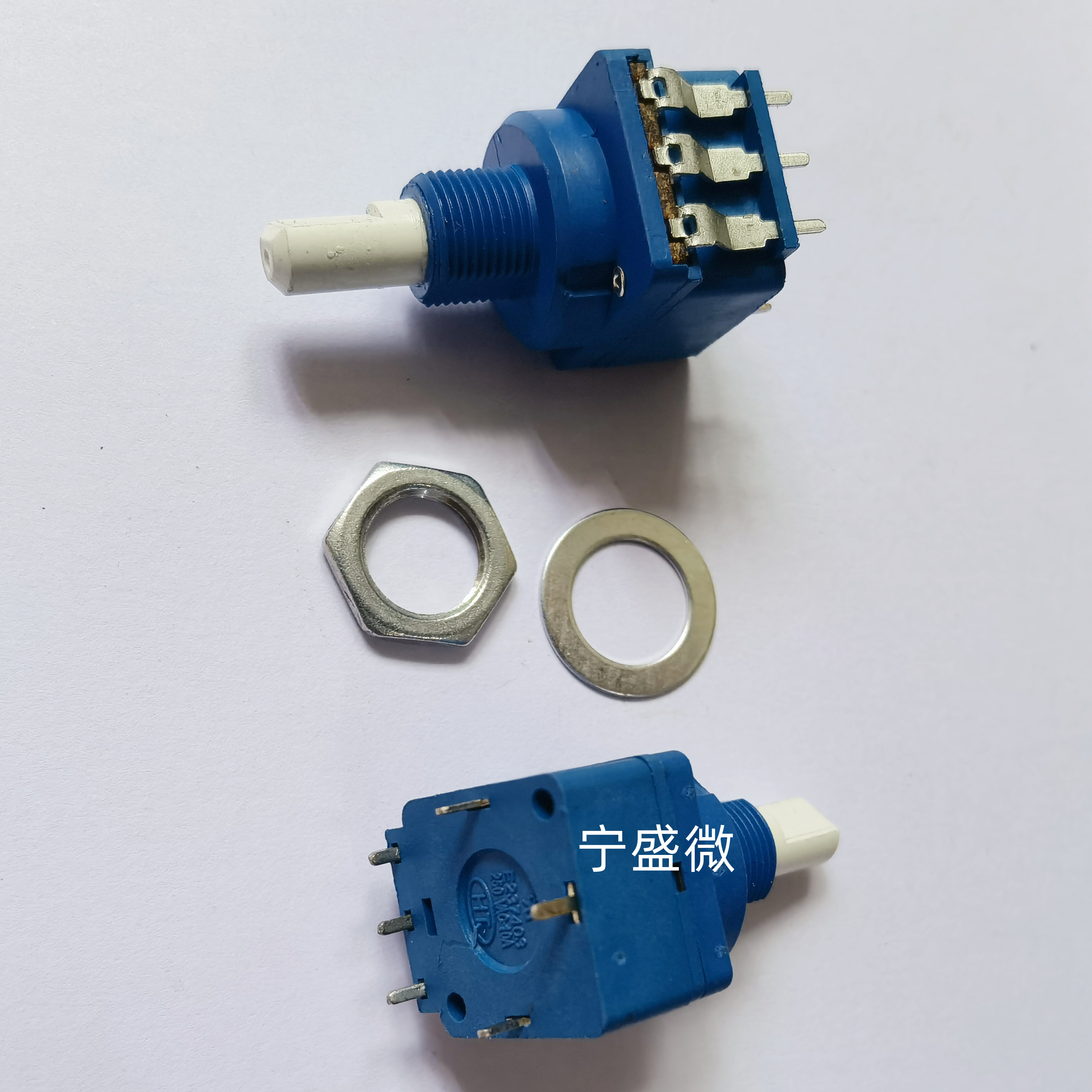 R16P2S B500K按压开关电位器B504墙壁酒店双控调光器开关UL认证 - 图0