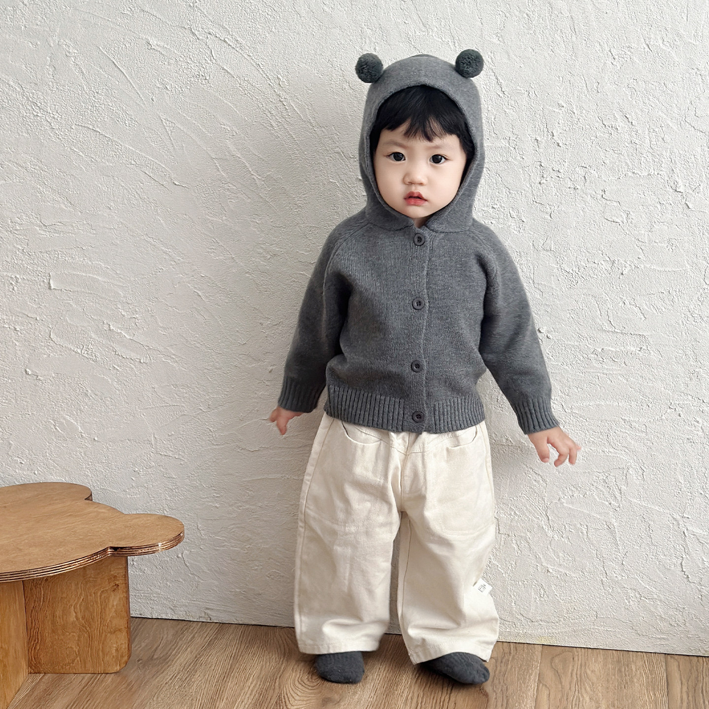 男宝宝春秋季针织开衫套装男童韩版气质毛衣外套婴儿休闲直筒长裤,淘宝优惠券,粉丝福利购,淘宝优惠卷