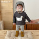 男童春秋款新款套装男宝宝可爱卡通长袖打底衫婴儿韩系条纹打底裤