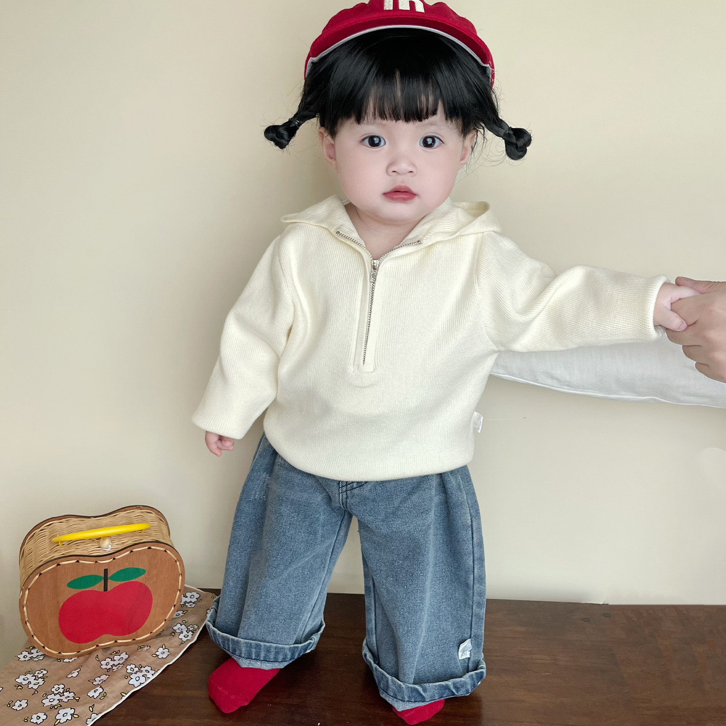 女童春秋季韩版牛仔裤女宝宝洋气百搭休闲阔腿裤婴儿宽松直筒裤子,淘宝优惠券,粉丝福利购,淘宝优惠卷