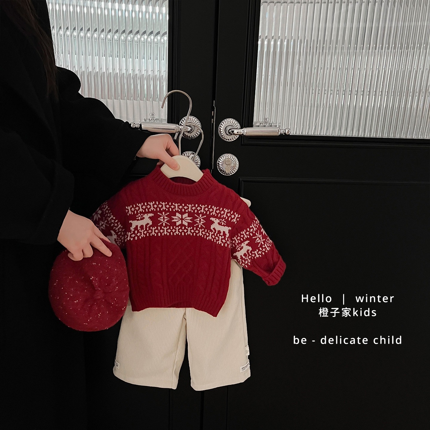 女童冬季过年红色加厚保暖毛衣男宝宝圣诞提花针织衫婴儿洋气上衣,淘宝优惠券,粉丝福利购,淘宝优惠卷