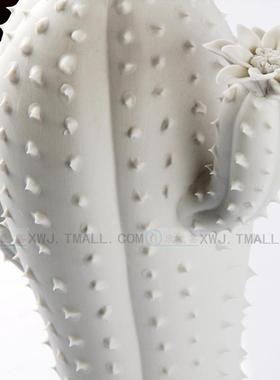 仙人掌白色客厅卧室婚庆配饰摆件