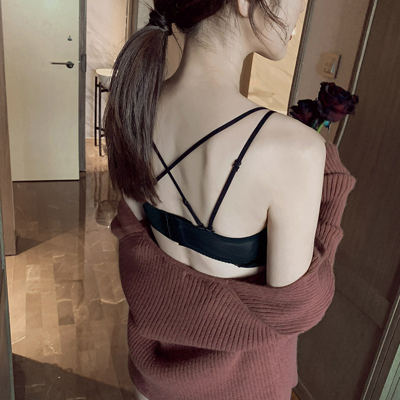 内衣女小胸聚拢甜美柔纱花朵杯舒适 蓝可嫣颜文胸