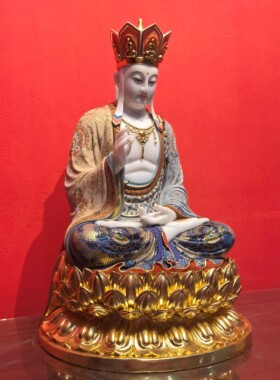 地藏王菩萨佛像家用娑婆三圣寺庙
