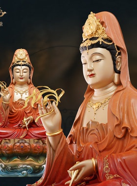 东来紫全堂佛释迦牟尼雕像观音菩萨地藏王弥勒三宝佛家居装饰摆件