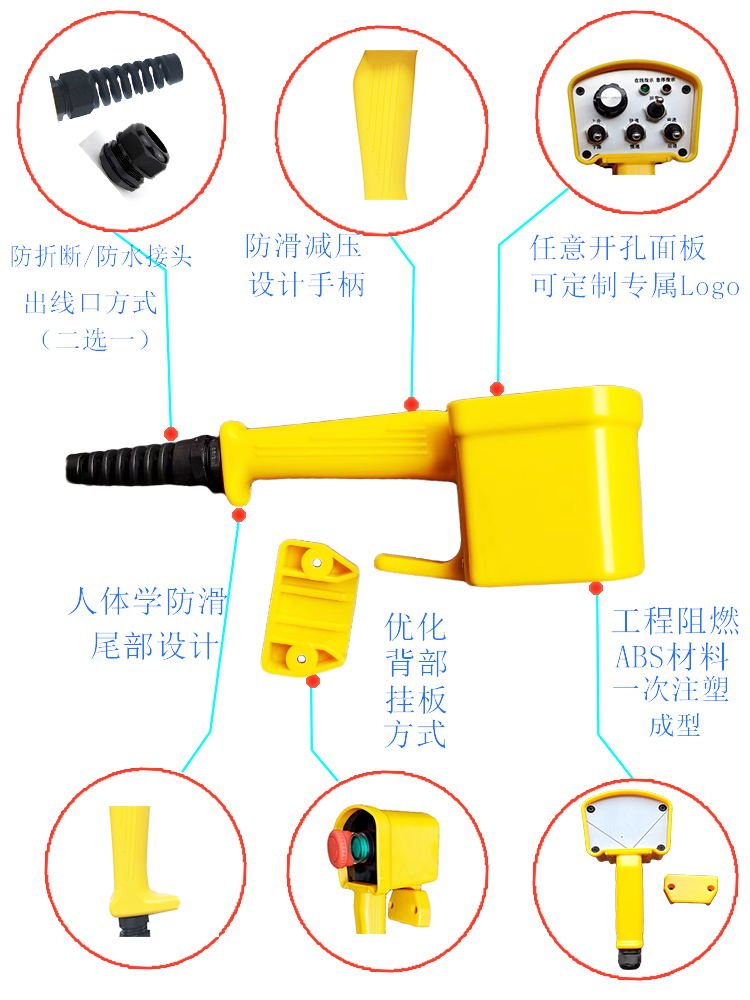 包装设备手持盒MZ105机箱AGV叉车移动盒罐装设备启动开关盒美卡诺 - 图3