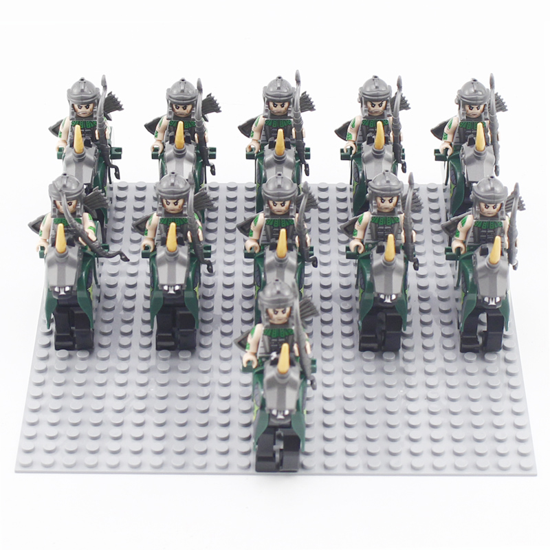 狮王城堡系列罗马骑士人仔军团军事战争马匹士兵拼装积木玩具 - 图0