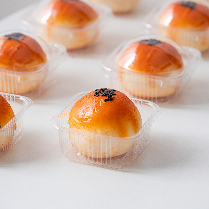 蛋黄酥包装单个底托加厚带盖雪媚娘月饼63-80克圆形吸塑包装盒子,淘宝优惠券,粉丝福利购,淘宝优惠卷