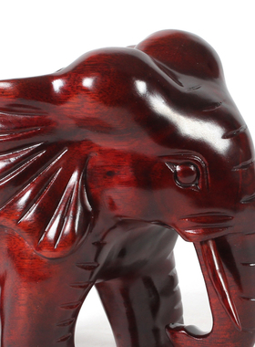 吉祥雕刻工艺品木质玄关大象摆件