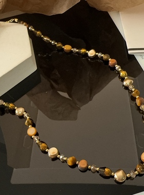 新款气质时尚简约素款项链精致高级感扇贝锁骨链2025年新款双层