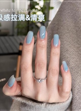 网红海盐蓝冰裸色指甲油胶2026年新款流行冰透色美甲店专用光疗胶