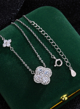 s999纯银四叶草项链女轻奢