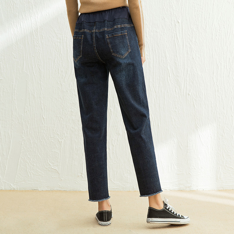 孕之彩孕妇直筒裤春秋宽松牛仔裤 孕之彩服饰孕妇直筒裤