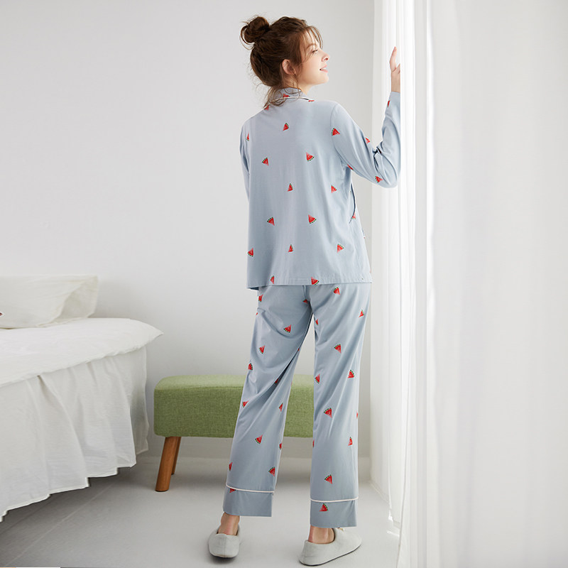 孕之彩月子服春秋纯棉产后吸汗睡衣 孕之彩服饰家居服套装