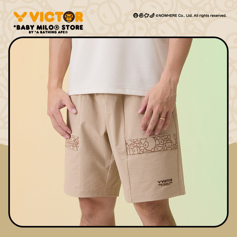 威克多VICTOR胜利羽毛球服BABY MILO联名系列男女运动短裤R-505BM,淘宝优惠券,粉丝福利购,淘宝优惠卷