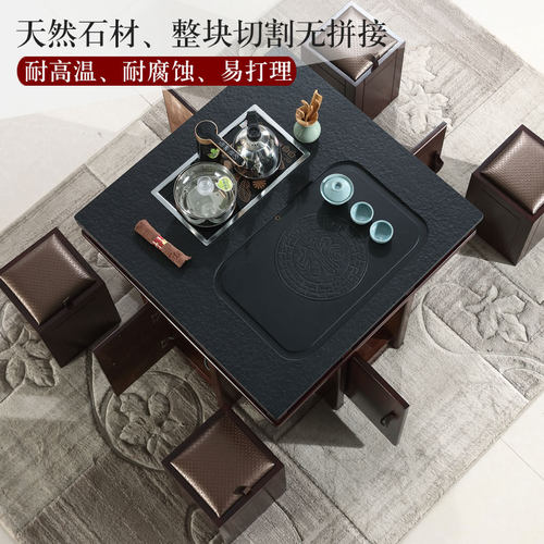 小户型实木小茶台 阳台茶桌椅组合 新中式简约现代家用客厅泡茶桌 - 图0