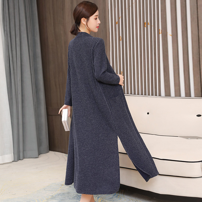 春秋冬加厚针织开衫中长款宽松毛衣 芙黛怡短外套