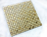 Золотая хрустальная стеклянная стеклянная мозаичная плитка головоломка Телевизионная фоновая настенная столовая фона плитка ktv bar