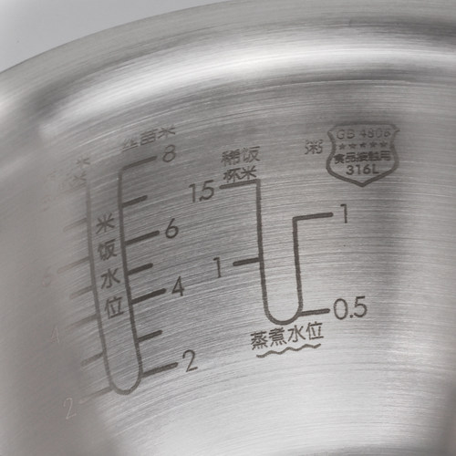 适用美的电饭煲内胆4升WFS4037/RS4057圆灶釜0涂层316L不锈钢 - 图3