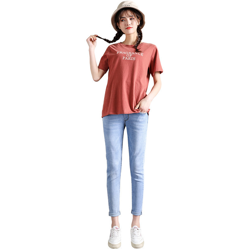 孕妇裤子女春秋托腹2020新款牛仔裤 贝儿森孕妇打底裤