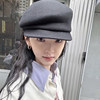 Japanese vintage wool black artistic beret hat
