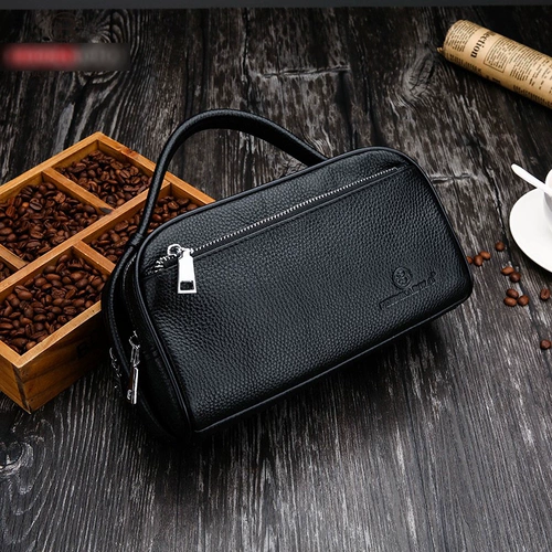 Сумка с петлей на руку, мужская маленькая сумка клатч, кожаная барсетка, небольшая сумка, из натуральной кожи