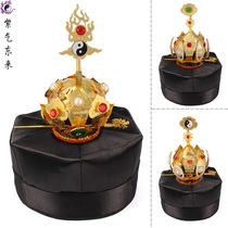 Daojiu supplies Daoist cap handicraft High-power road cap Tai Chi lotus crown hexagonal cap