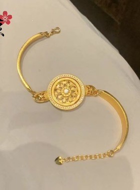 爆款点钻转运星轮表带手链幸运皇冠马车可旋转镂空罗盘手饰