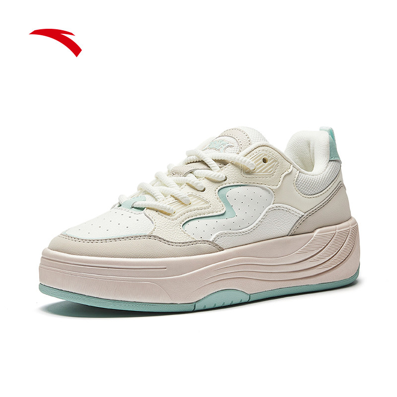 【关晓彤同款】安踏PG7厚底增高舒适板鞋女百搭运动鞋潮流小白鞋,淘宝优惠券,粉丝福利购,淘宝优惠卷