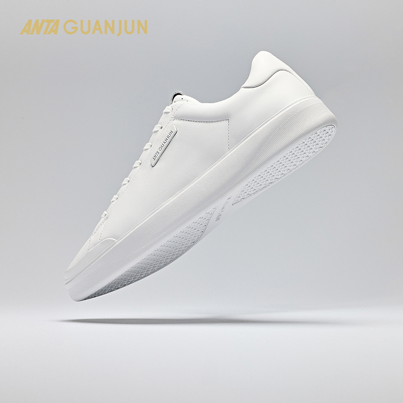 安踏冠军全天候系列A01休闲通勤百搭时尚商务板鞋男112518002A - 图0