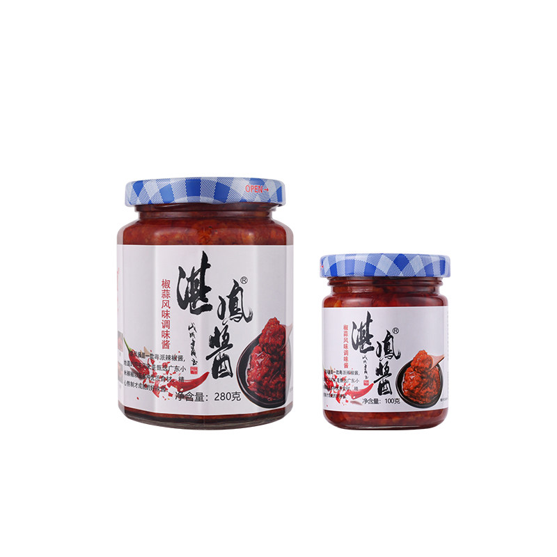 湛凤酱广式蒜蓉辣椒酱拌饭下面肠粉饺子香辣蘸酱瓶装100g/280g,淘宝优惠券,粉丝福利购,淘宝优惠卷