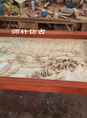 对联景区饭店招牌定做东阳木雕