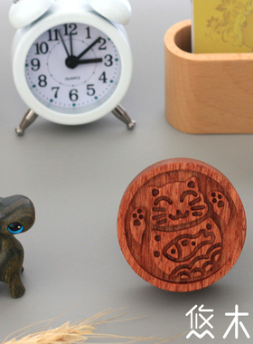 招财猫汽车办公桌卧室床头扩香木