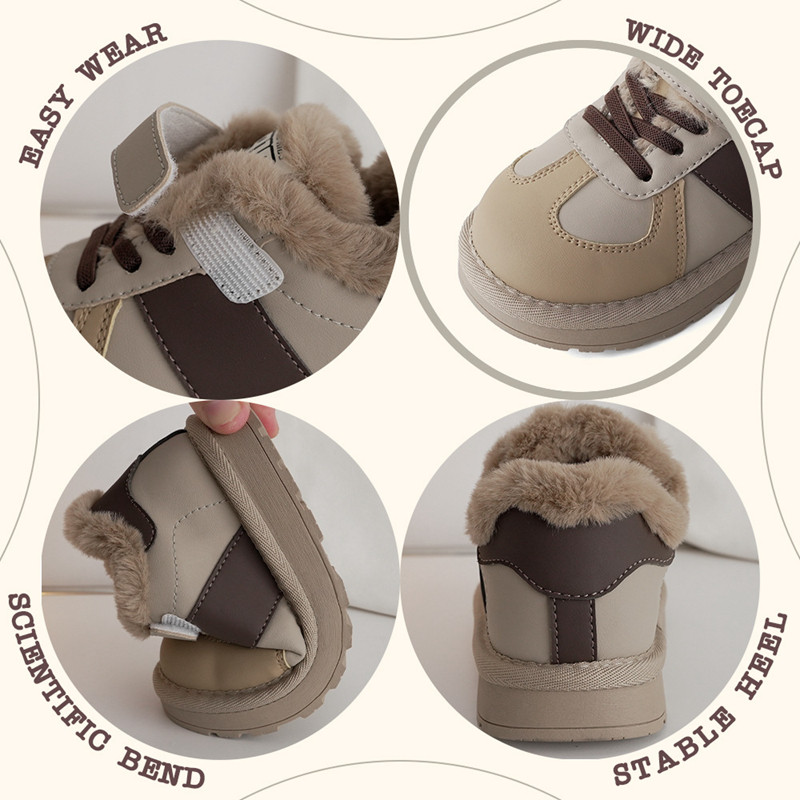 真皮儿童雪地靴男童大棉鞋冬季鞋子防水加绒加厚运动鞋女童短靴子,淘宝优惠券,粉丝福利购,淘宝优惠卷