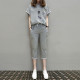 Plus size ສາວໄຂມັນວ່າງ slimming cropped pants ຊຸດກິລາ