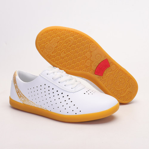 夏季八段锦太极鞋女软皮武术鞋男牛筋底功夫运动鞋太极拳专用鞋 - 图3