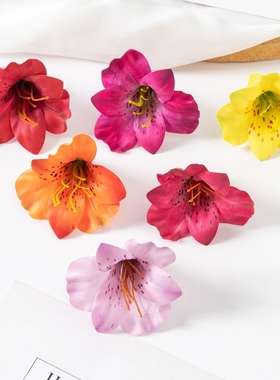 泰国兰高仿真3d百合假花摆设客厅装饰花插花绢花餐桌室内仿真花
