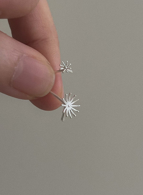 MINIBLOOM纯银小众女蒲公英耳钉