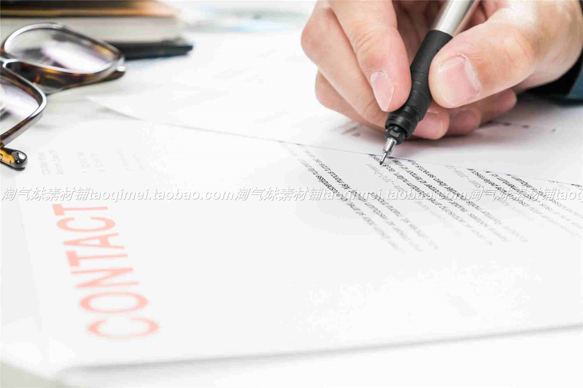 高清JPG签名签字图片商务白领签合同写字签约手握笔背景设计素材 - 图3