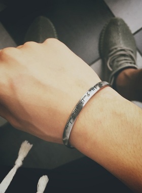 KORKEN嘻哈欧美中性男女钛钢手镯