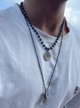 KORKEN钛钢叠戴项链男女潮毛衣链