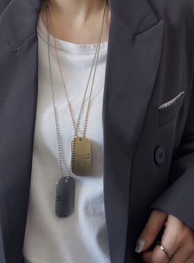 KORKEN1341军牌中性长链钛钢配饰