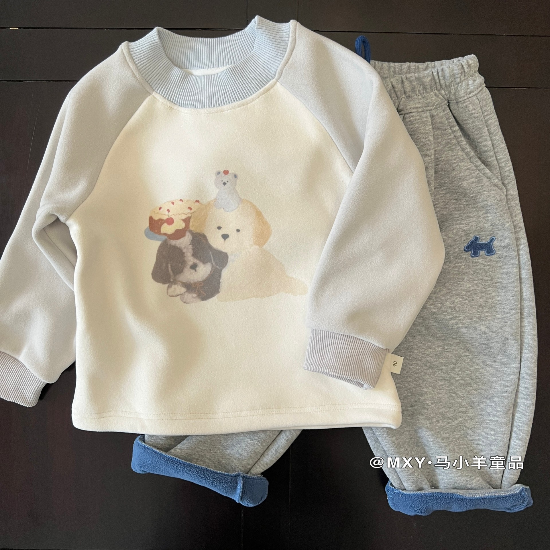 可爱一体绒卫衣~男女童秋冬加绒上衣小童宝宝圆领长袖卫衣外套潮,淘宝优惠券,粉丝福利购,淘宝优惠卷