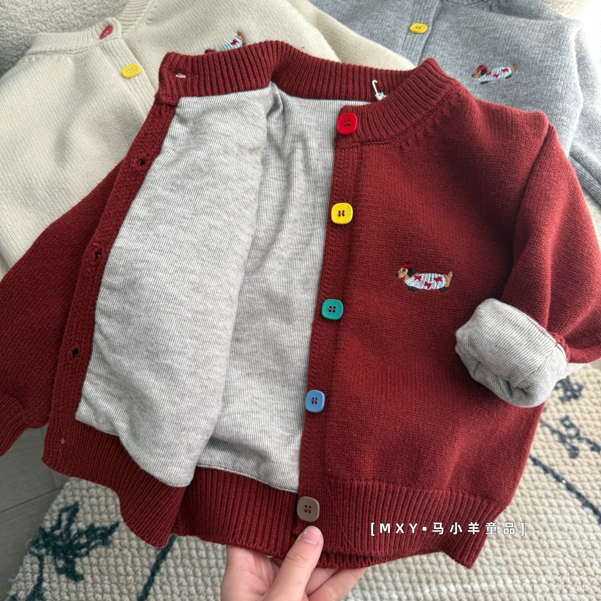 新年红儿童加厚针织衫～冬季款男女童保暖柔软上衣宝宝毛衣外套潮,淘宝优惠券,粉丝福利购,淘宝优惠卷
